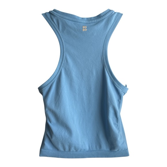 Sweaty Betty‎ Athlete Seamless Crop Workout Baby Blue Tank - Picture 1 of 7